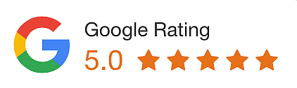 Google Rating 5.0 mit fünf Sternen